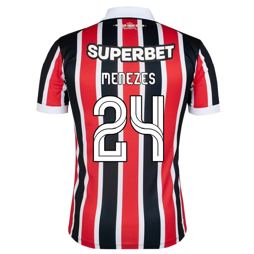 Danxen Mulher Camisola Matheus Menezes #24 Vermelho Branco Preto Alternativa 2026/27 Camisa Brasil
