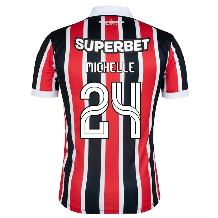 Danxen Mulher Camisola Michelle #24 Vermelho Branco Preto Alternativa 2026/27 Camisa Brasil
