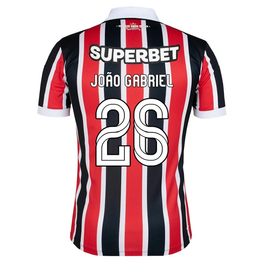 Danxen Mulher Camisola João Gabriel #26 Vermelho Branco Preto Alternativa 2026/27 Camisa Brasil