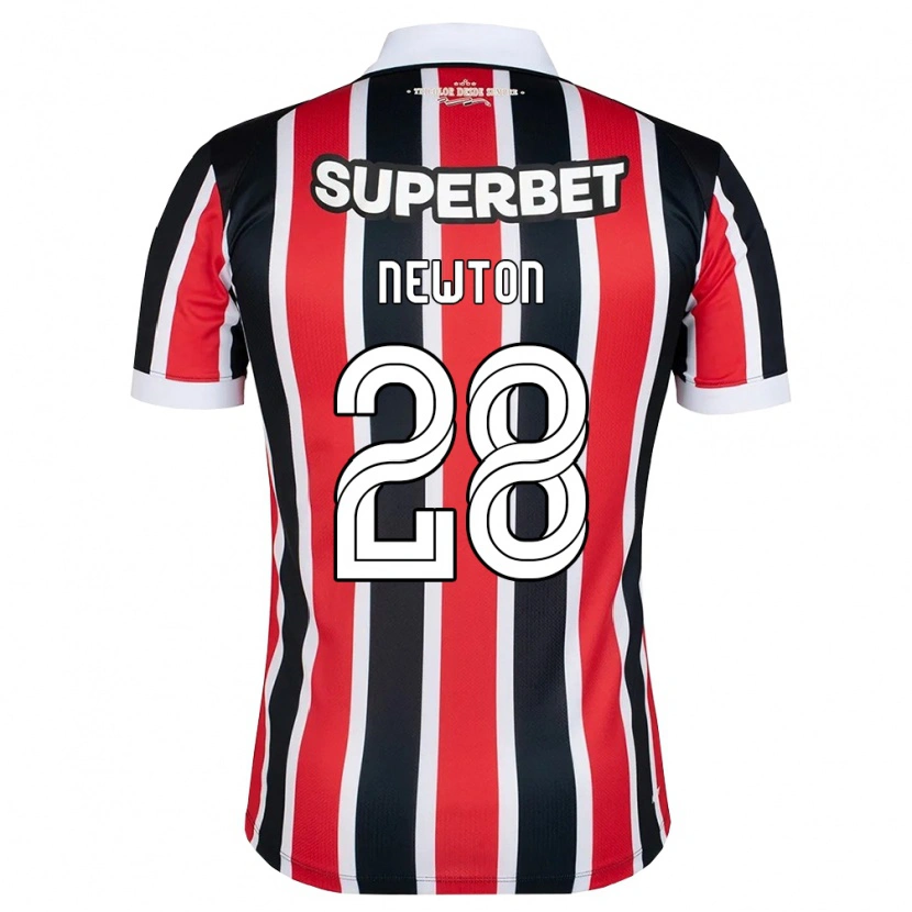Danxen Mulher Camisola Newton Araujo Da Costa Júnior #28 Vermelho Branco Preto Alternativa 2026/27 Camisa Brasil