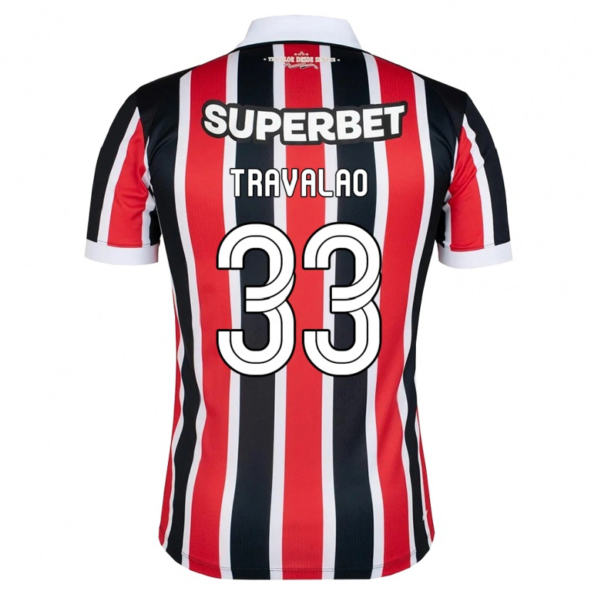 Danxen Mulher Camisola Rafa Travalão #33 Vermelho Branco Preto Alternativa 2026/27 Camisa Brasil