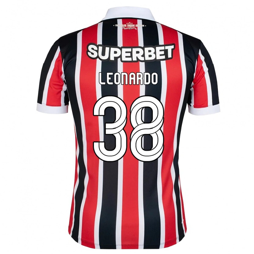 Danxen Mulher Camisola Hugo Leonardo #38 Vermelho Branco Preto Alternativa 2026/27 Camisa Brasil