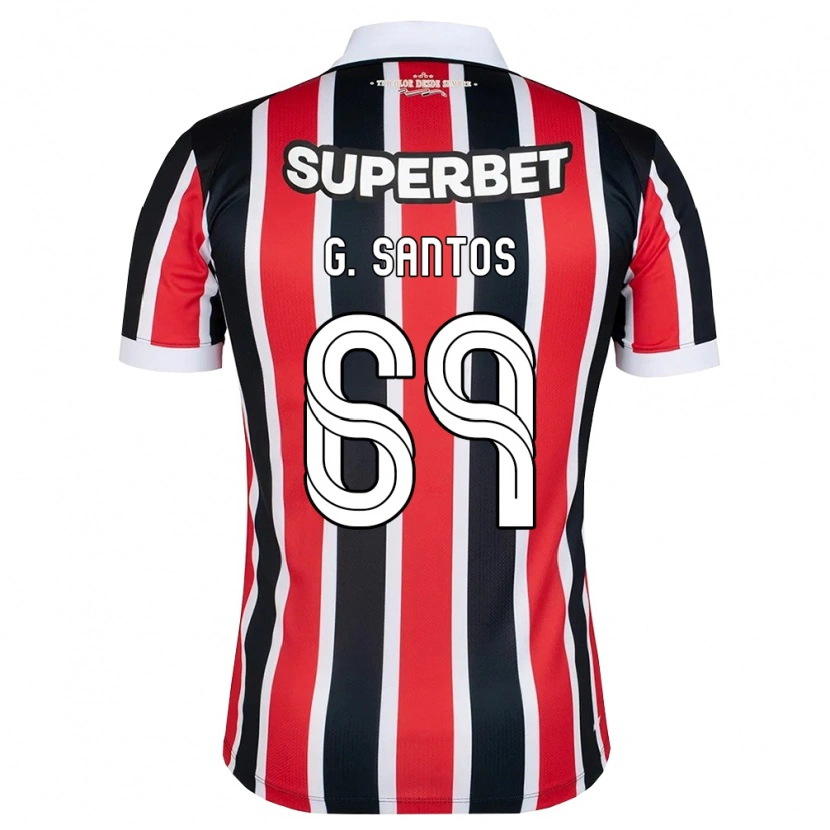 Danxen Mulher Camisola Guilherme Santos #69 Vermelho Branco Preto Alternativa 2026/27 Camisa Brasil