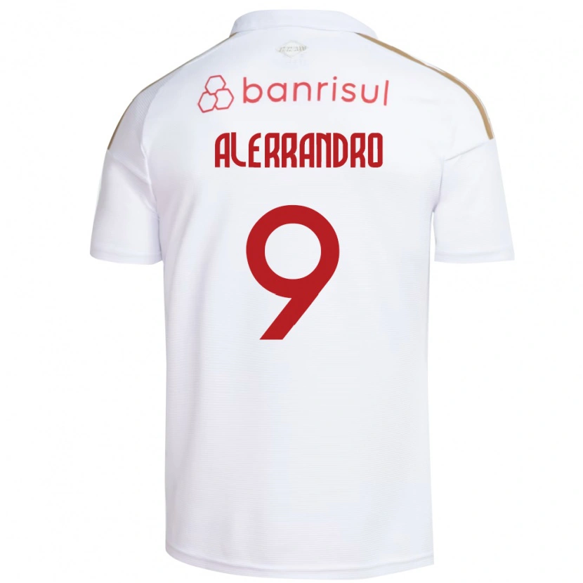 Danxen Mulher Camisola Alerrandro Barra Mansa Realino De Souza #9 Branco Vermelho Alternativa 2026/27 Camisa Brasil