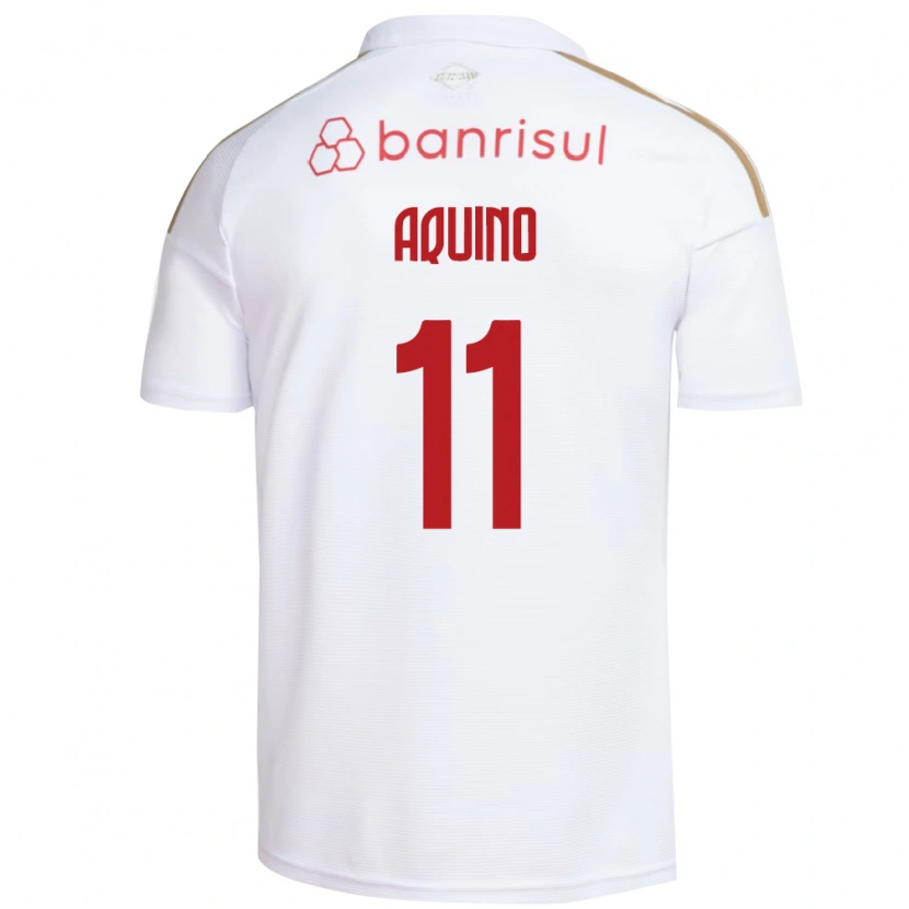 Danxen Mulher Camisola Belén Aquino #11 Branco Vermelho Alternativa 2026/27 Camisa Brasil