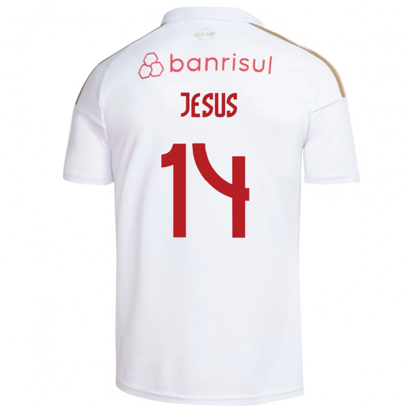 Danxen Mulher Camisola Victor Jesus #14 Branco Vermelho Alternativa 2026/27 Camisa Brasil