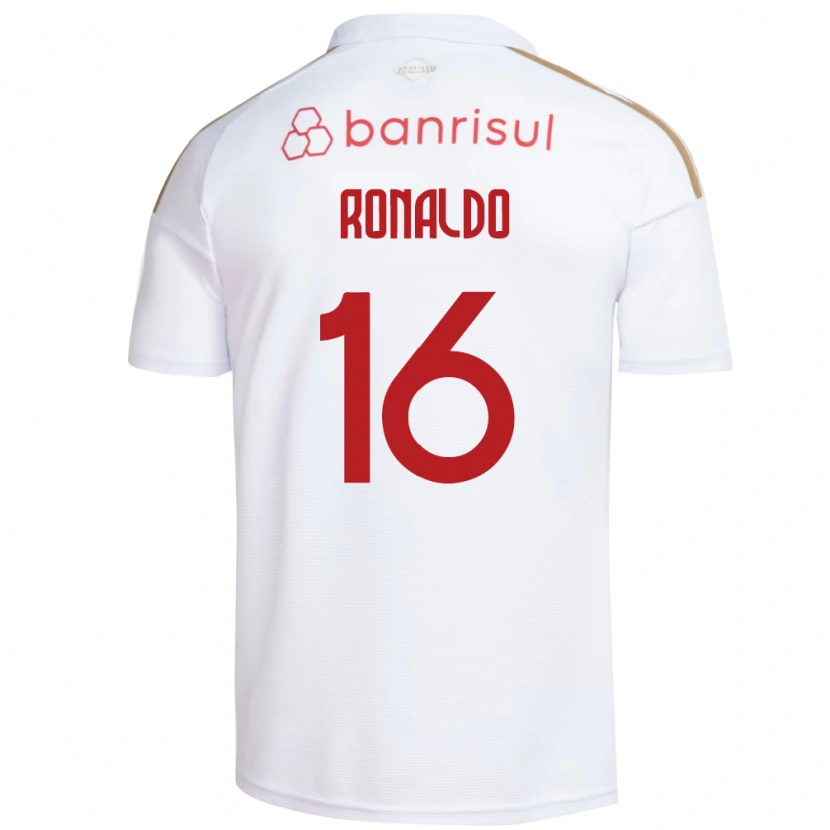 Danxen Mulher Camisola Ronaldo Da Silva Souza #16 Branco Vermelho Alternativa 2026/27 Camisa Brasil