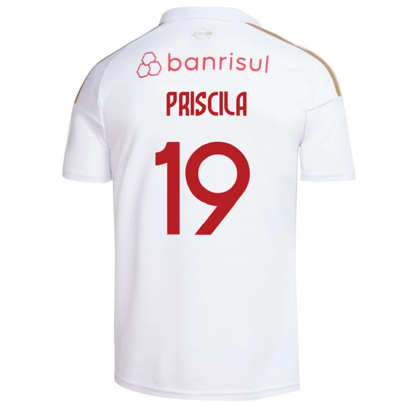 Danxen Mulher Camisola Priscila #19 Branco Vermelho Alternativa 2026/27 Camisa Brasil