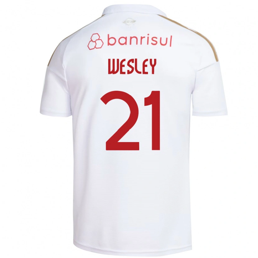Danxen Mulher Camisola Wesley #21 Branco Vermelho Alternativa 2026/27 Camisa Brasil