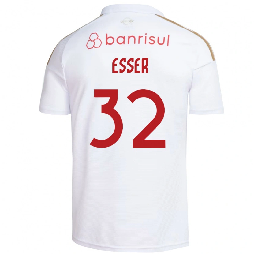 Danxen Mulher Camisola Diego Esser #32 Branco Vermelho Alternativa 2026/27 Camisa Brasil