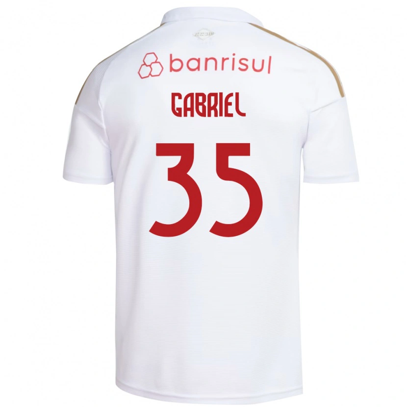 Danxen Mulher Camisola Ze Gabriel #35 Branco Vermelho Alternativa 2026/27 Camisa Brasil