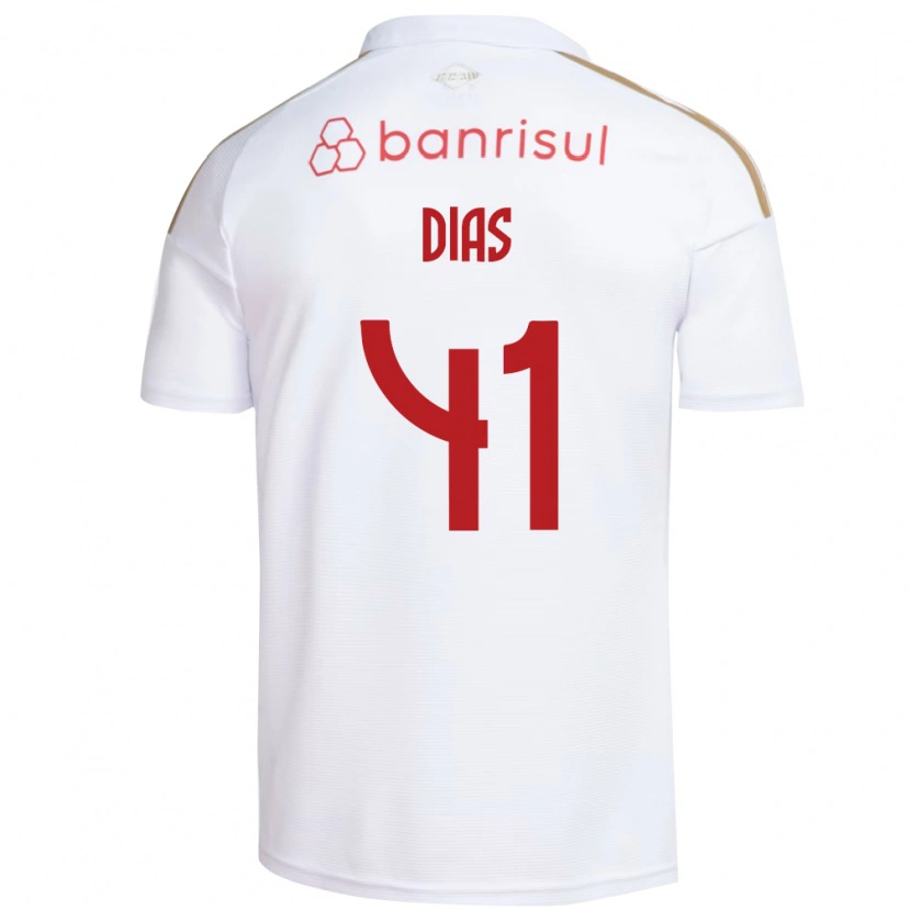 Danxen Mulher Camisola Matheus Dias #41 Branco Vermelho Alternativa 2026/27 Camisa Brasil