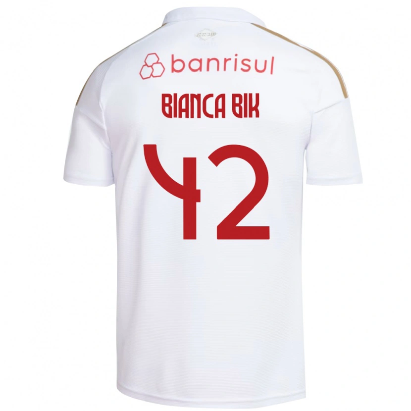 Danxen Mulher Camisola Bianca Bik #42 Branco Vermelho Alternativa 2026/27 Camisa Brasil