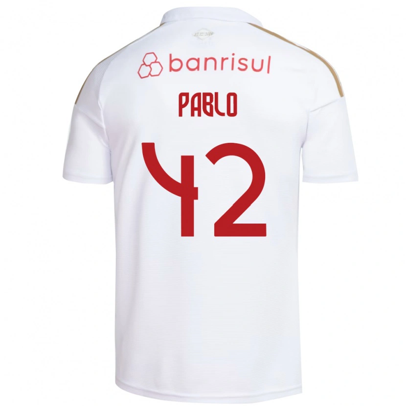 Danxen Mulher Camisola Pablo #42 Branco Vermelho Alternativa 2026/27 Camisa Brasil