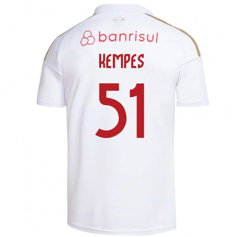 Danxen Mulher Camisola João Gabriel Kempes Gonçalves #51 Branco Vermelho Alternativa 2026/27 Camisa Brasil