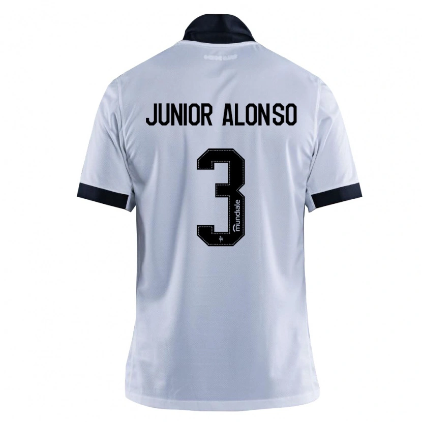Danxen Mulher Camisola Junior Alonso #3 Preto Branco Alternativa 2026/27 Camisa Brasil