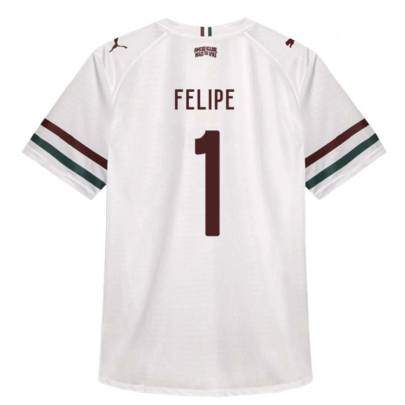Danxen Mulher Camisola Marcos Felipe #1 Branco Verde Borgonha Alternativa 2026/27 Camisa Brasil