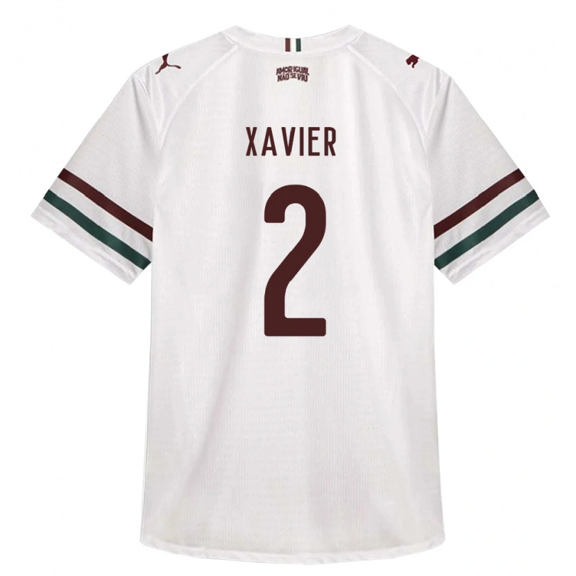 Danxen Mulher Camisola Samuel Xavier #2 Branco Verde Borgonha Alternativa 2026/27 Camisa Brasil