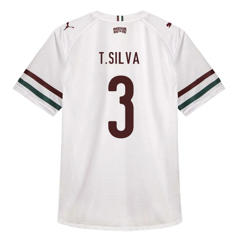 Danxen Mulher Camisola Thiago Silva #3 Branco Verde Borgonha Alternativa 2026/27 Camisa Brasil