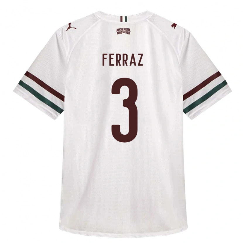Danxen Mulher Camisola Matheus Ferraz #3 Branco Verde Borgonha Alternativa 2026/27 Camisa Brasil