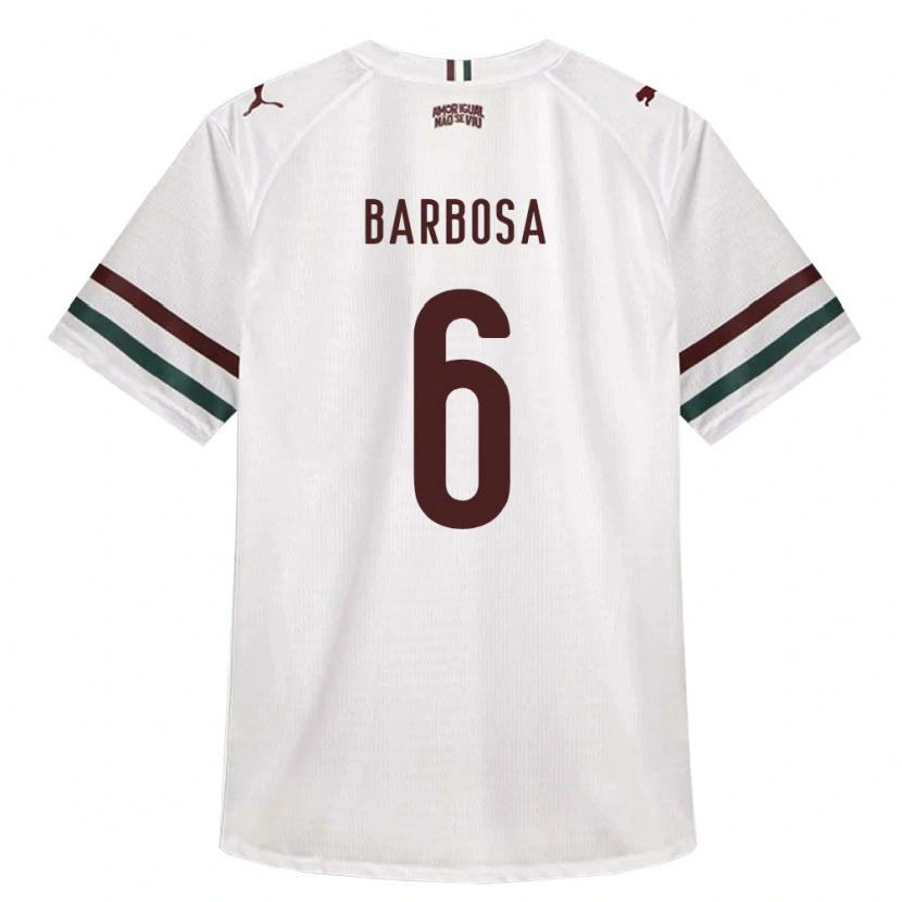 Danxen Mulher Camisola Diogo Barbosa #6 Branco Verde Borgonha Alternativa 2026/27 Camisa Brasil