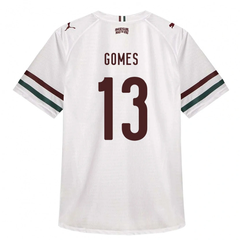 Danxen Mulher Camisola Rodrigo Gomes #13 Branco Verde Borgonha Alternativa 2026/27 Camisa Brasil