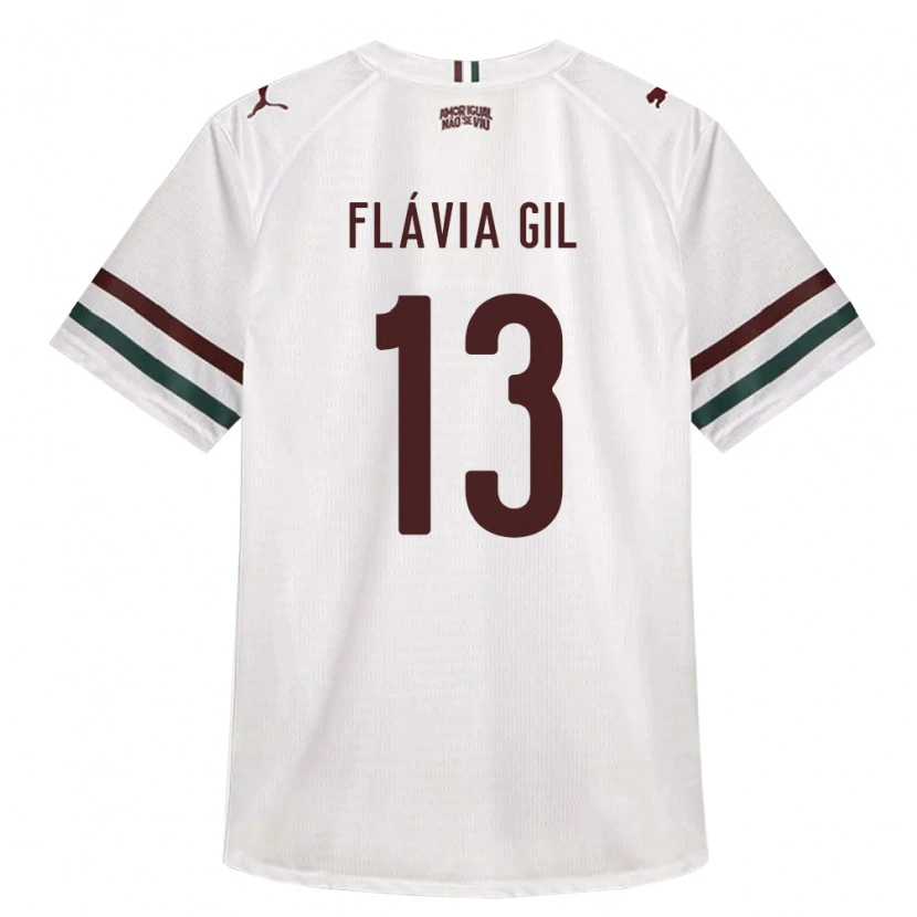Danxen Mulher Camisola Flávia Gil #13 Branco Verde Borgonha Alternativa 2026/27 Camisa Brasil