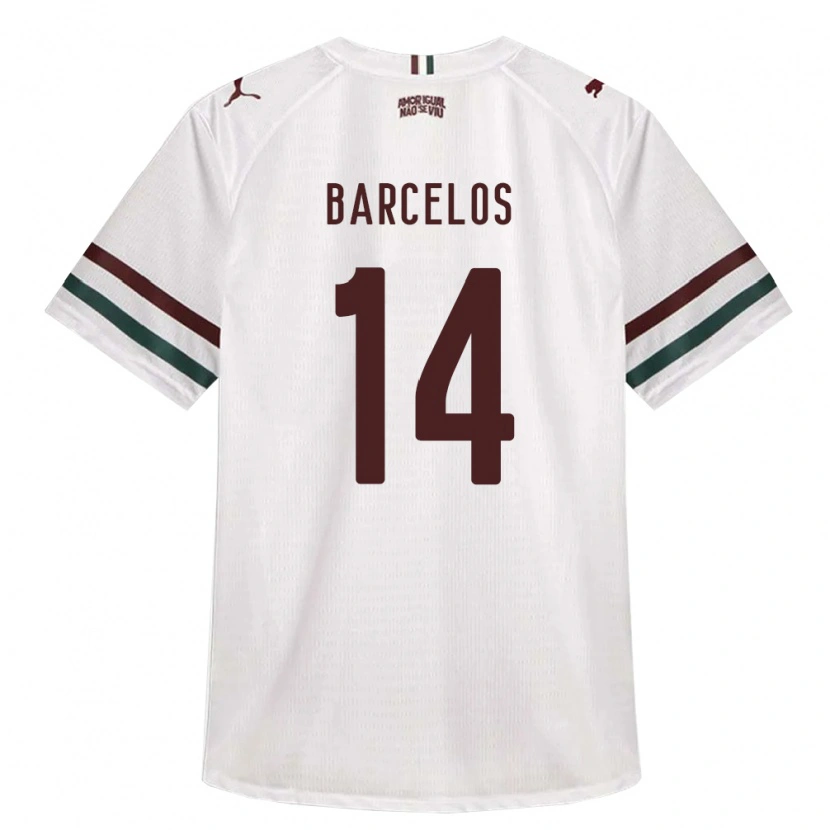 Danxen Mulher Camisola Danilo Barcelos #14 Branco Verde Borgonha Alternativa 2026/27 Camisa Brasil