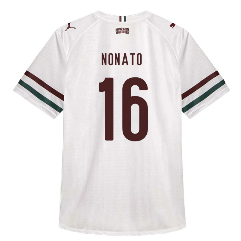 Danxen Mulher Camisola Gustavo Nonato Santana #16 Branco Verde Borgonha Alternativa 2026/27 Camisa Brasil