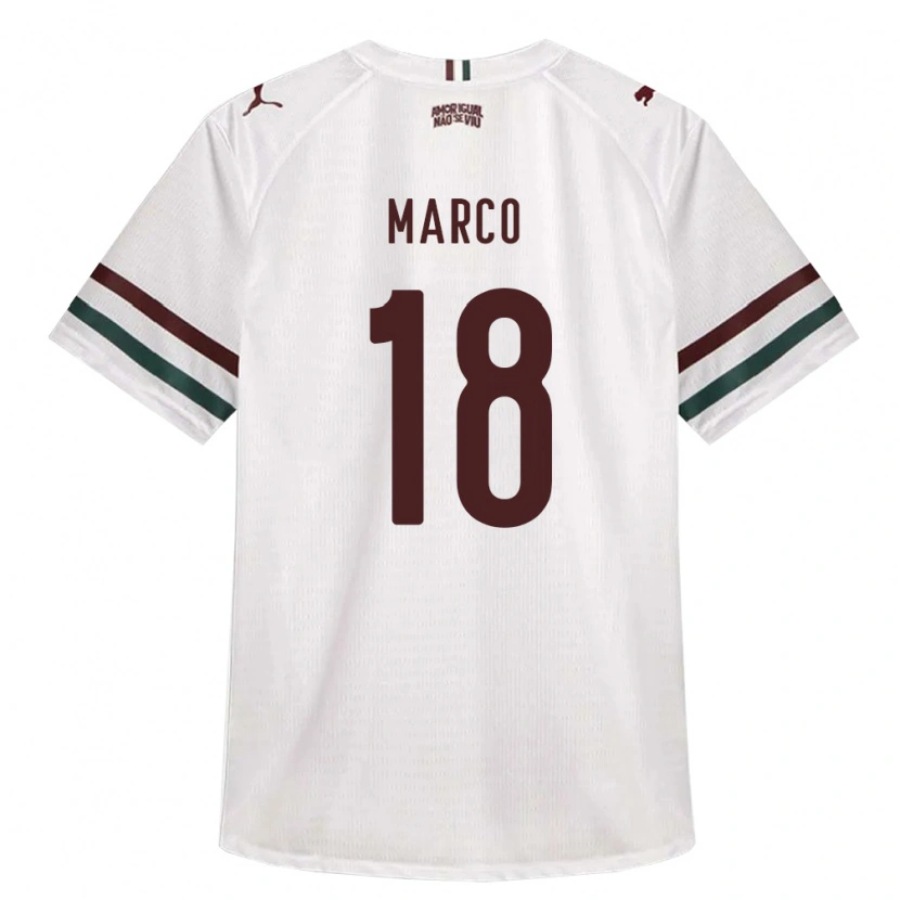 Danxen Mulher Camisola Marco Antonio De Sousa Medeiros #18 Branco Verde Borgonha Alternativa 2026/27 Camisa Brasil