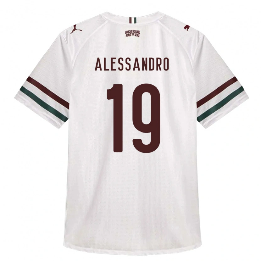Danxen Mulher Camisola Alessandro Chaves Da Silva #19 Branco Verde Borgonha Alternativa 2026/27 Camisa Brasil
