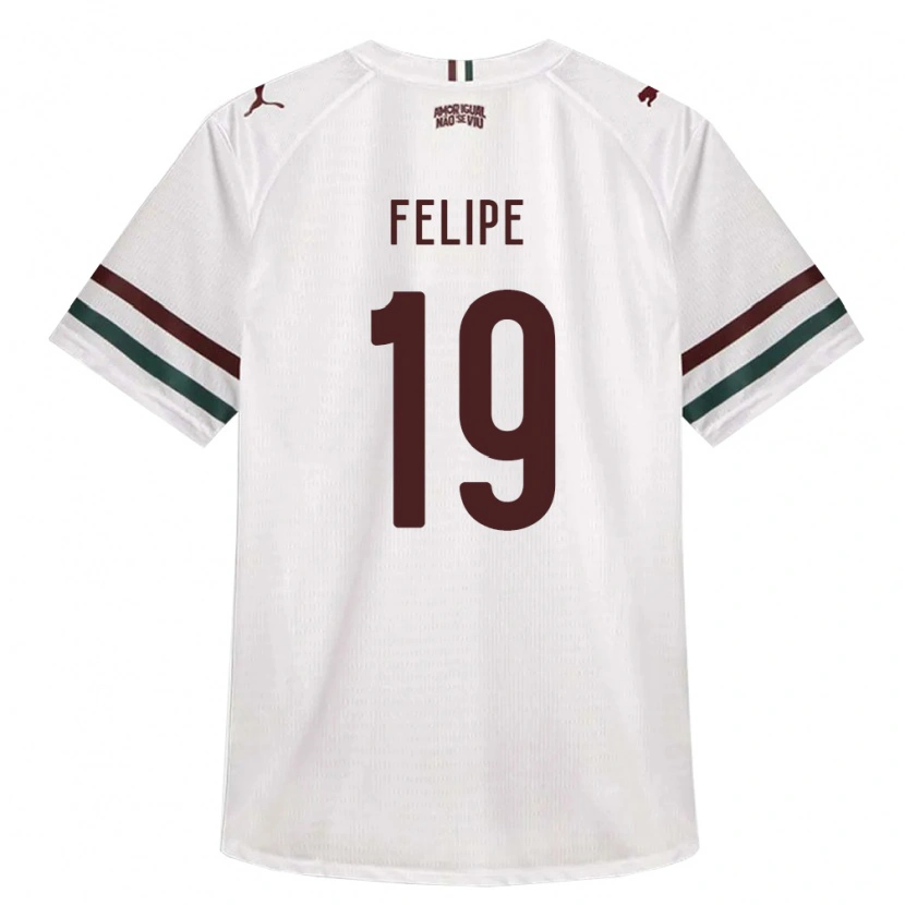 Danxen Mulher Camisola Felipe Gustavo Araujo Sousa #19 Branco Verde Borgonha Alternativa 2026/27 Camisa Brasil