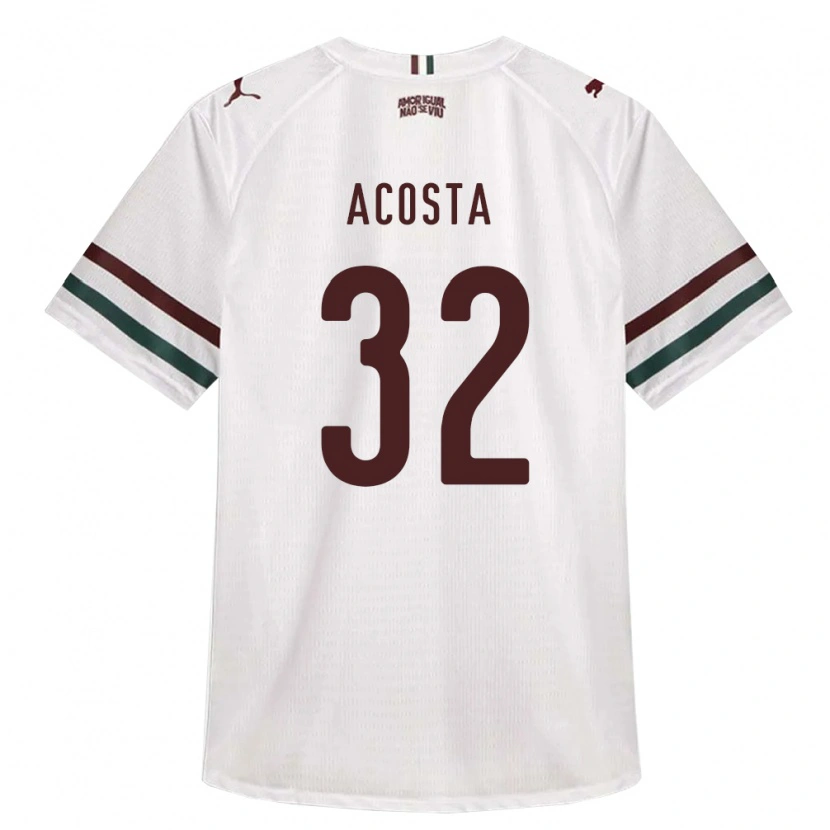 Danxen Mulher Camisola Luciano Acosta #32 Branco Verde Borgonha Alternativa 2026/27 Camisa Brasil