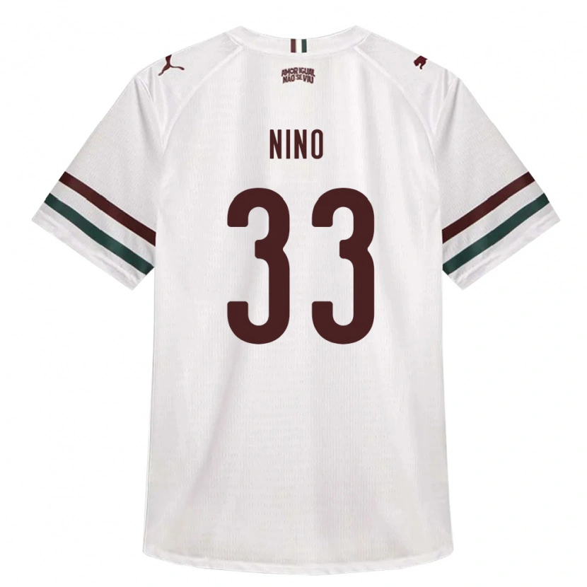 Danxen Mulher Camisola Nino #33 Branco Verde Borgonha Alternativa 2026/27 Camisa Brasil
