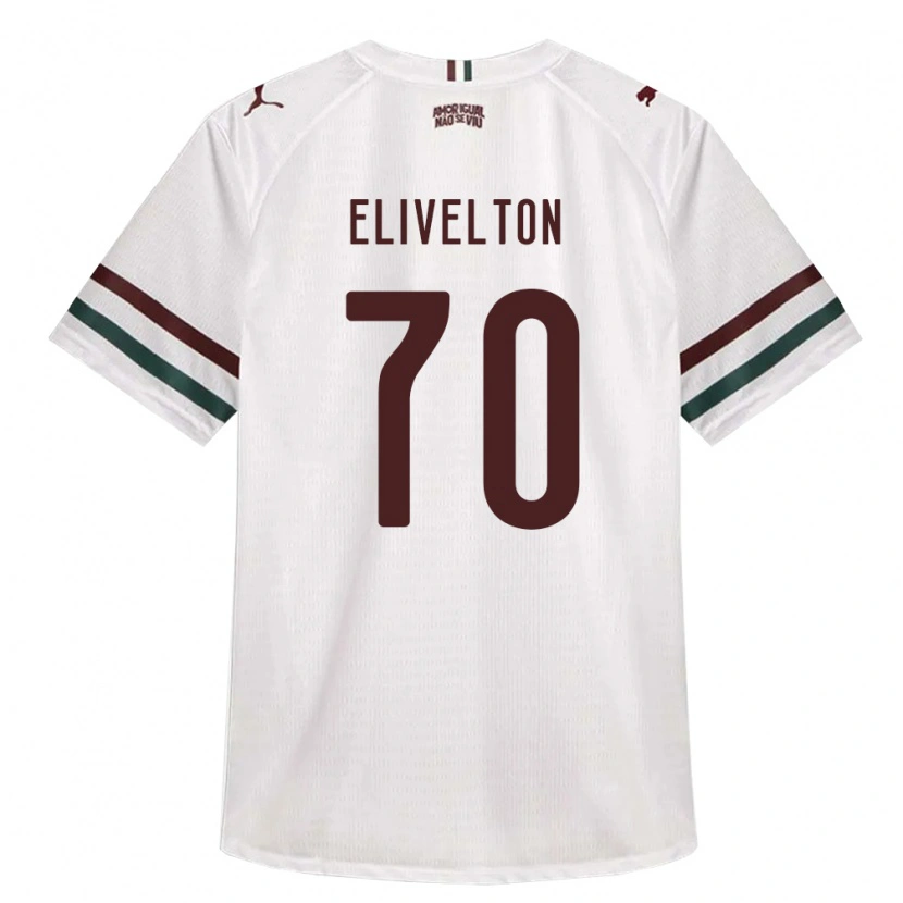Danxen Mulher Camisola Elivelton Guedes Alves Da Silva #70 Branco Verde Borgonha Alternativa 2026/27 Camisa Brasil