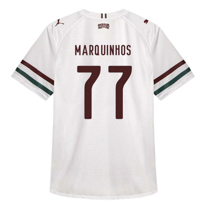 Danxen Mulher Camisola Marquinhos #77 Branco Verde Borgonha Alternativa 2026/27 Camisa Brasil