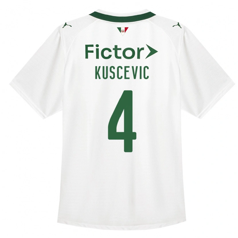 Danxen Mulher Camisola Benjamin Kuscevic #4 Verde Branco Alternativa 2026/27 Camisa Brasil