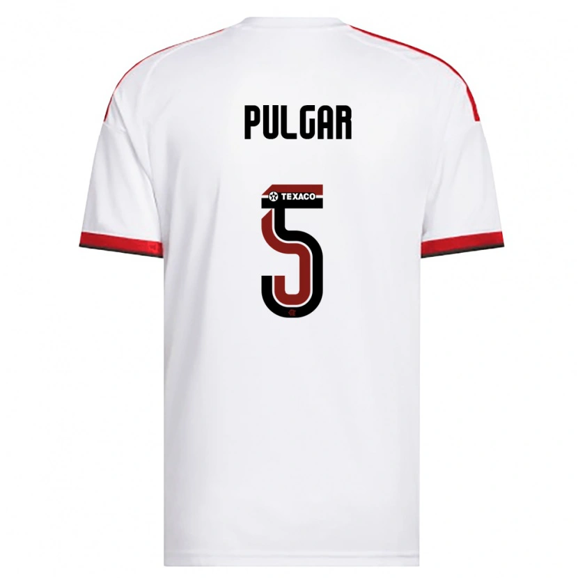 Danxen Mulher Camisola Erick Pulgar #5 Branco Vermelho Preto Alternativa 2026/27 Camisa Brasil