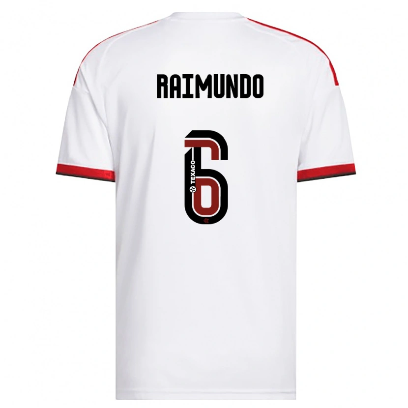 Danxen Mulher Camisola Raimundo Ykaro Santos Silva #6 Branco Vermelho Preto Alternativa 2026/27 Camisa Brasil