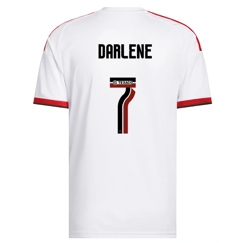 Danxen Mulher Camisola Darlene #7 Branco Vermelho Preto Alternativa 2026/27 Camisa Brasil