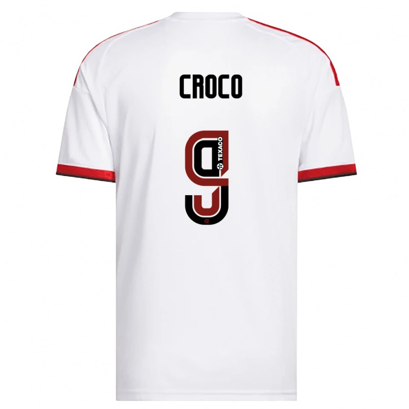 Danxen Mulher Camisola Gabi Croco #9 Branco Vermelho Preto Alternativa 2026/27 Camisa Brasil