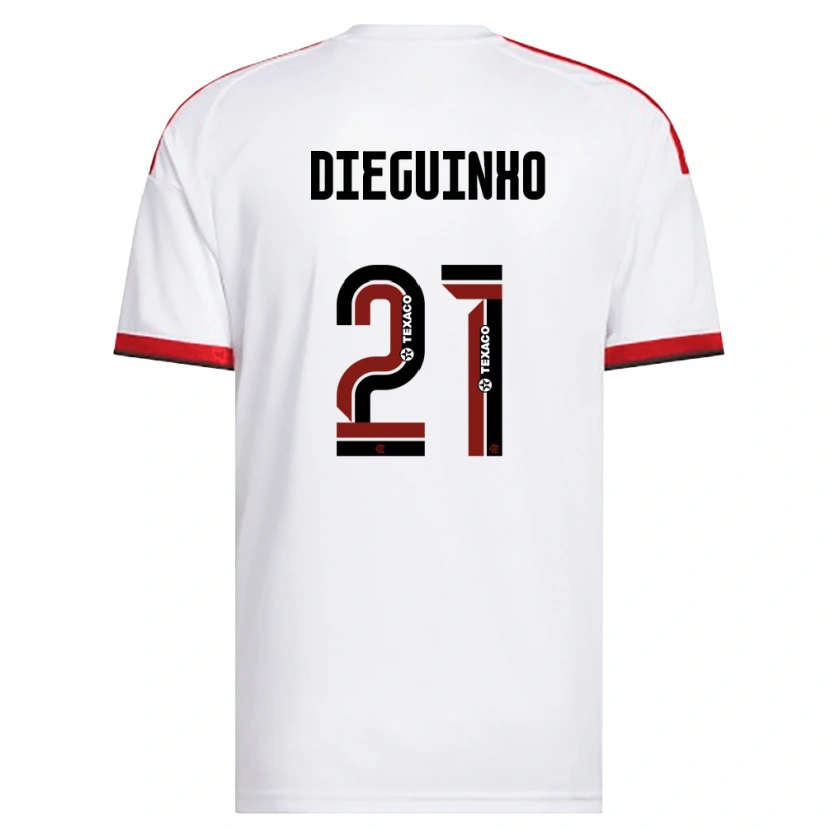 Danxen Mulher Camisola Diego Guimarães Das Neves #21 Branco Vermelho Preto Alternativa 2026/27 Camisa Brasil