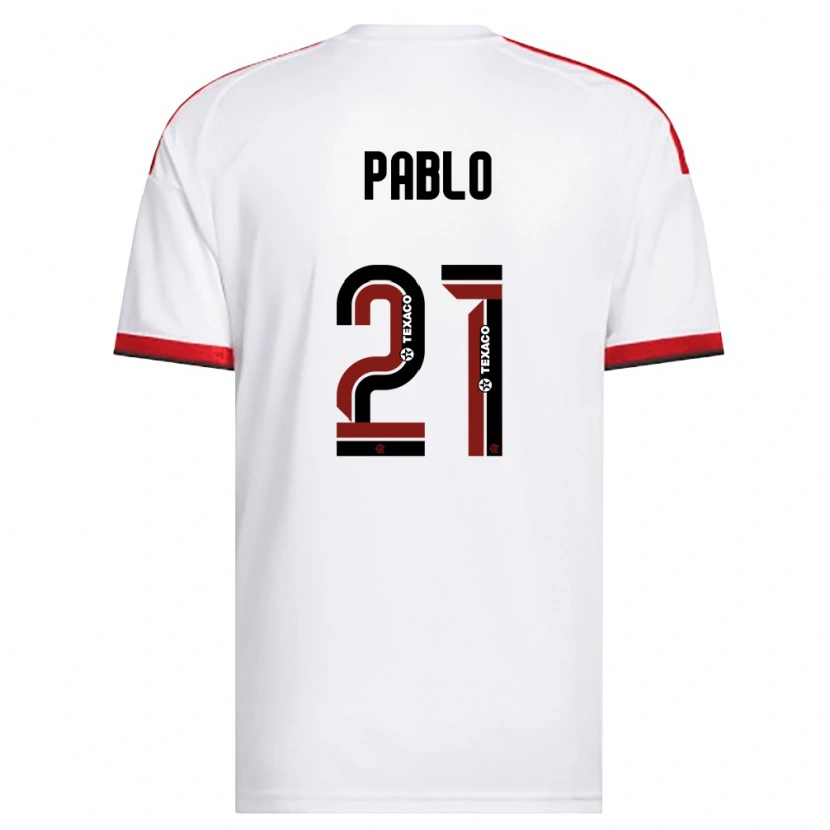 Danxen Mulher Camisola Pablo #21 Branco Vermelho Preto Alternativa 2026/27 Camisa Brasil