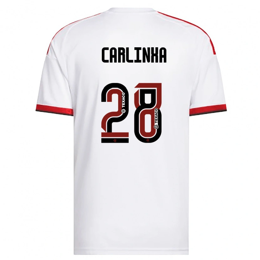 Danxen Mulher Camisola Carlinha #28 Branco Vermelho Preto Alternativa 2026/27 Camisa Brasil