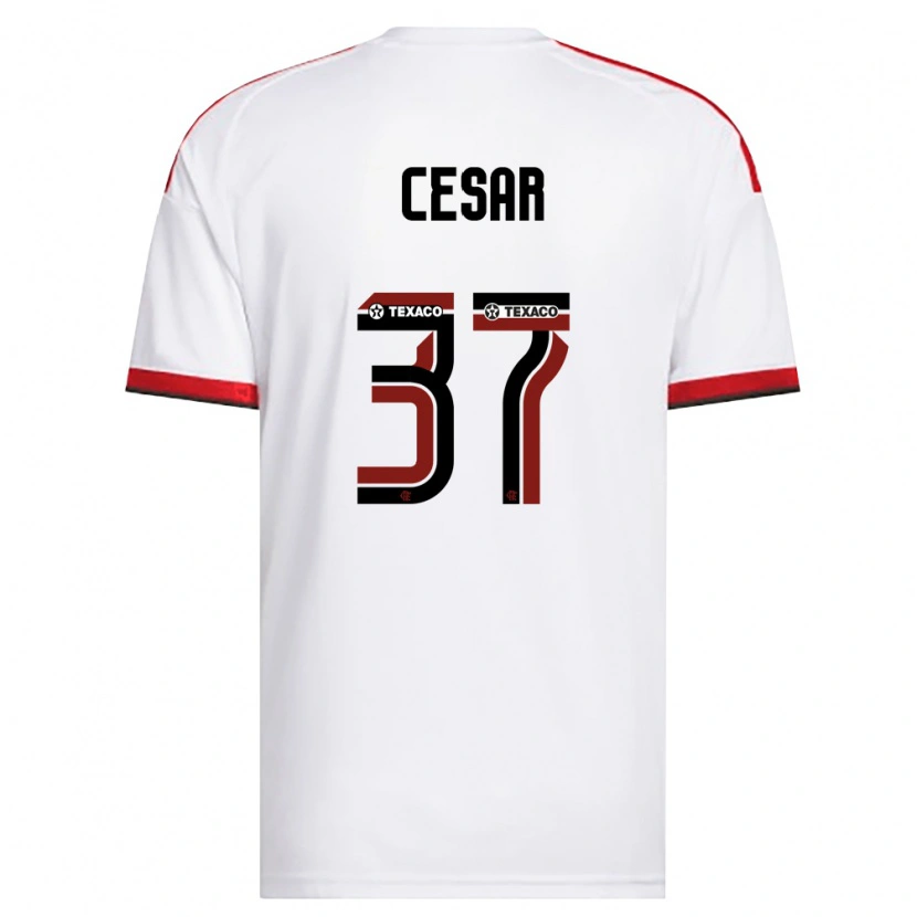 Danxen Mulher Camisola Cesar #37 Branco Vermelho Preto Alternativa 2026/27 Camisa Brasil