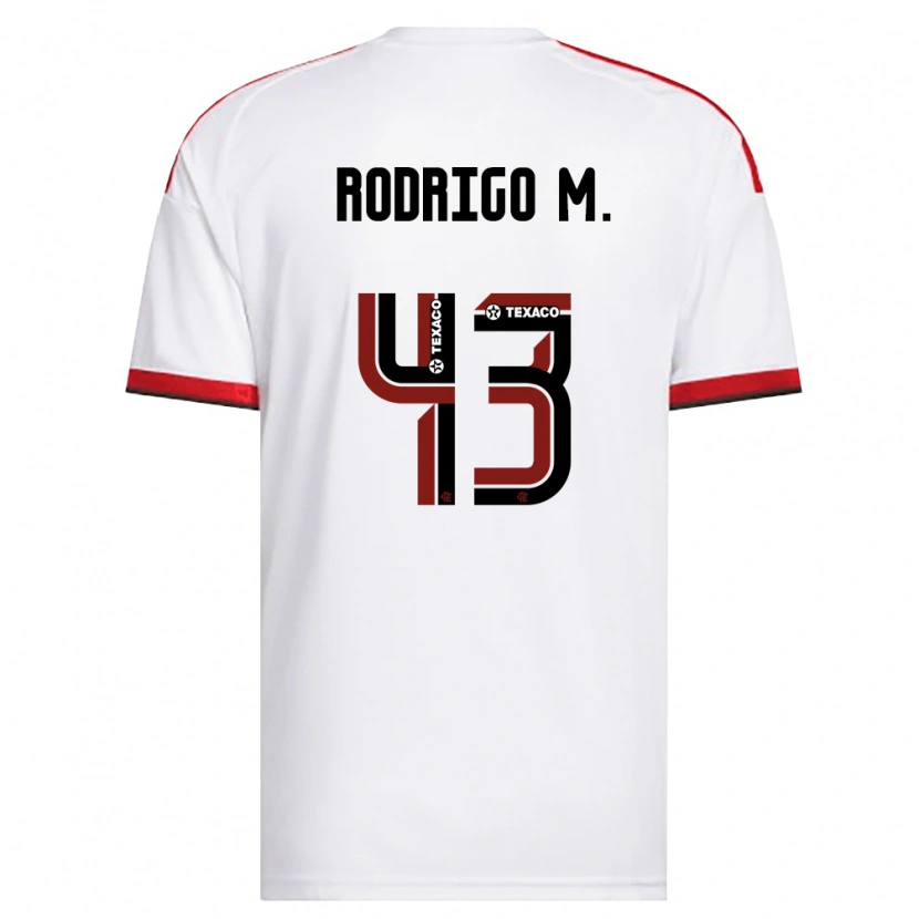 Danxen Mulher Camisola Rodrigo Muniz #43 Branco Vermelho Preto Alternativa 2026/27 Camisa Brasil