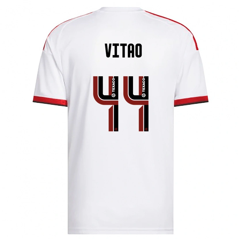 Danxen Mulher Camisola Vitor Eduardo Da Silva Matos #44 Branco Vermelho Preto Alternativa 2026/27 Camisa Brasil