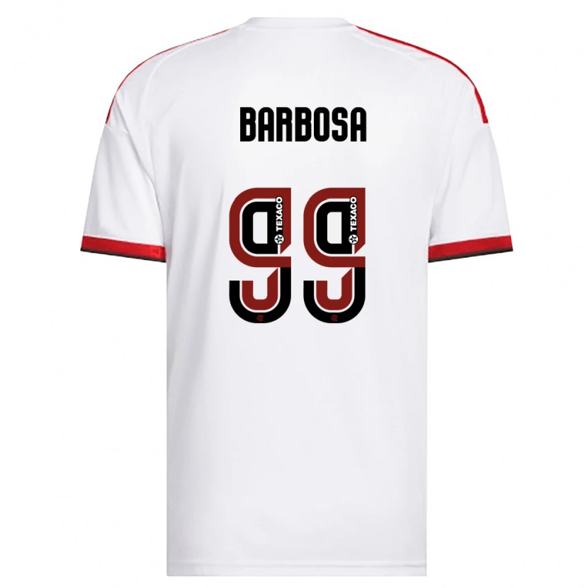 Danxen Mulher Camisola Gabriel Barbosa #99 Branco Vermelho Preto Alternativa 2026/27 Camisa Brasil