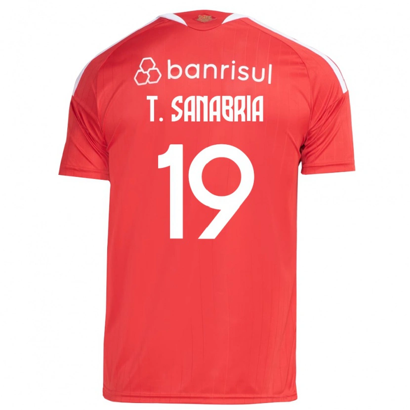 Danxen Mulher Camisola Antonio Sanabria #19 Vermelho Branco Principal 2026/27 Camisa Brasil
