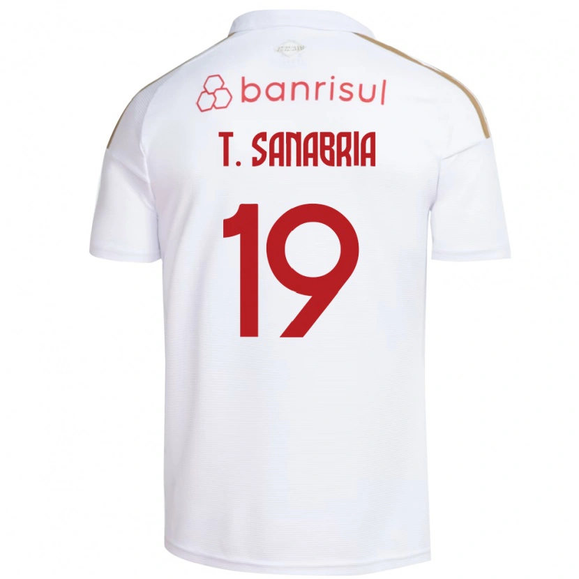 Danxen Mulher Camisola Antonio Sanabria #19 Branco Vermelho Alternativa 2026/27 Camisa Brasil